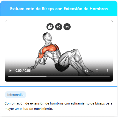 Estiramiento de Bíceps con Extensión de Hombros