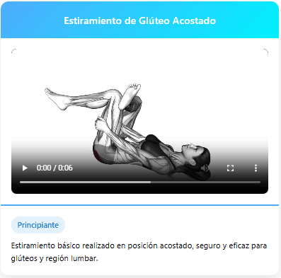 Estiramiento de Glúteo Acostado