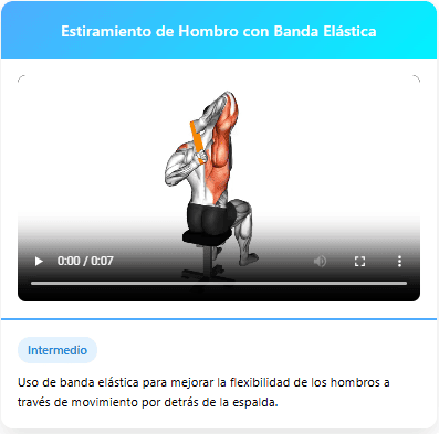 Estiramiento de Hombro con Banda Elástica