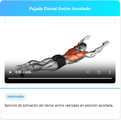 Pujada Dorsal Ancho Acostado